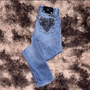 Miss Me Mid-Rise Skinny Jeans Size 25 ✨ Y2K Bling Denim